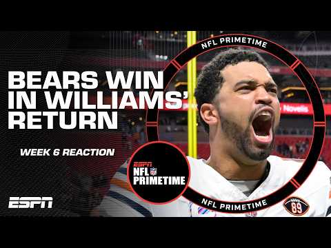 NFL Week 6 Reaction 🏈 Caleb Williams returns to Bears, Steelers win in OT | NFL Primetime