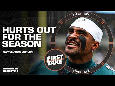 BREAKING: Jalen Hurts OUT FOR SEASON after blood clots discovered in lungs | First Take