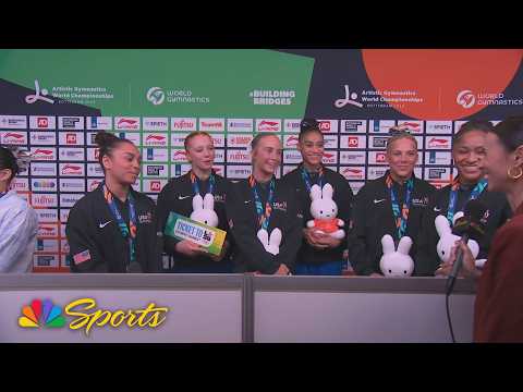 U.S. women’s gymnastics team reacts following emotional team event final at 2026 World Championships
