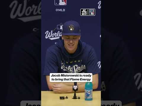 Jacob Misiorowski on which Pokémon energy he was bringing to Game 1 tomorrow #MLB #Brewers #baseball