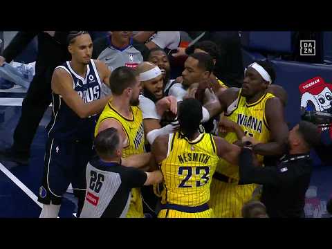 TENSIONS RISE in Mavs-Pacers as double techs assessed, Cooper Flagg exits for halftime | NBA on ESPN