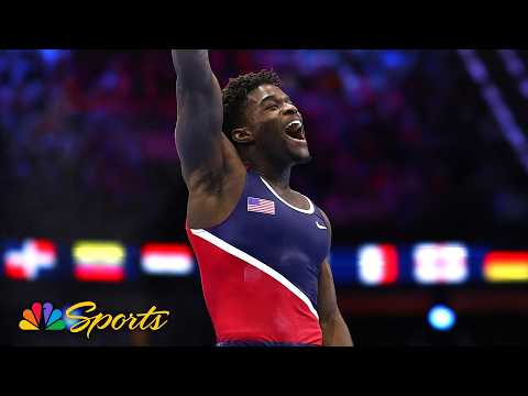 Frederick Richard wins gymnastics world title on floor exercise after gold-medal guarantee