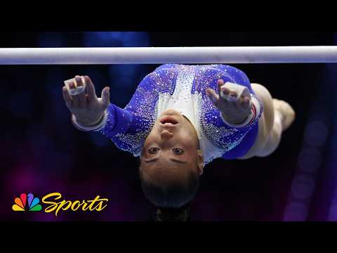 Kaylia Nemour defends world title on uneven bars, Skye Blakely wins the bronze