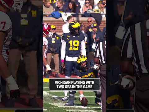 Bryce Underwood is in the game for Michigan with Tommy Carr #wolverines #cfb