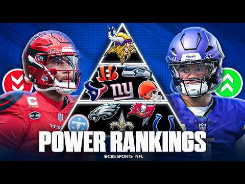 NFL Power Rankings WEEK 8 🚨: Undefeated Vikings claim No. 1 spot, Texans biggest fallers at No. 21