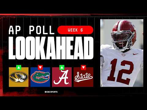 College Football Week 6 AP Top 25 LOOK AHEAD: Missouri & Alabama jump | How far will Florida drop? 🤔