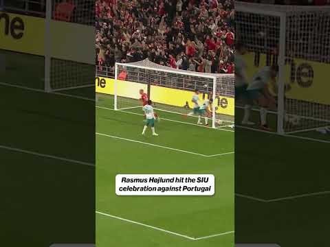He really hit Cristiano Ronaldo’s signature celebration against Portugal… #soccer #wales #norway