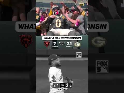 A glorious day for Wisconsin sports fans! 🥳 #baseball #mlb #nfl #packers #brewers #nlcs #wisconsin