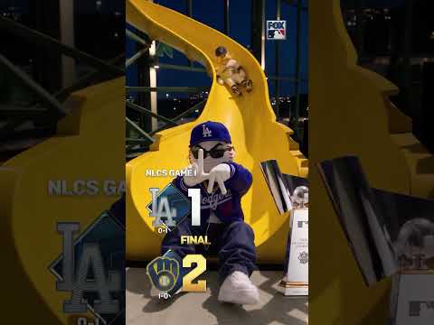 Brewers Take Game 1 of NLCS Over Dodgers 👀 #viral #baseball #mlb #playoffs