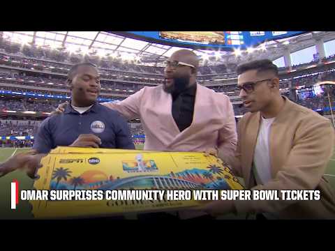 Omar Raja surprises community hero, Lester Bodiford with Super Bowl tickets 🙌 🎫